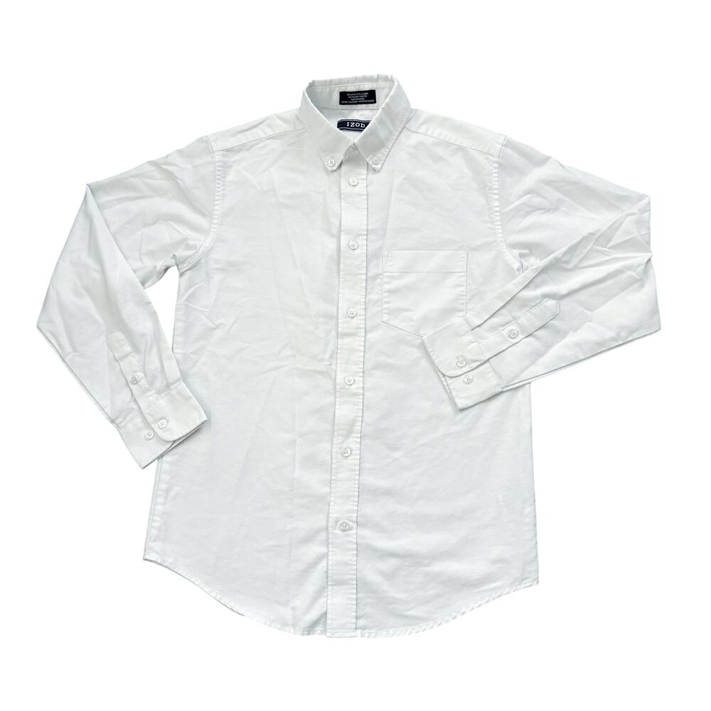 Izod White Collared Button-Down Shirt Boys Size 14